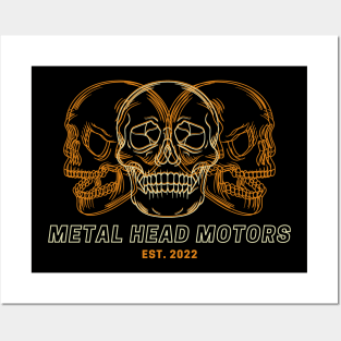 Metal Head Motors - Shaken Skull Posters and Art